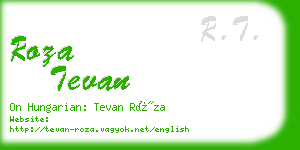 roza tevan business card